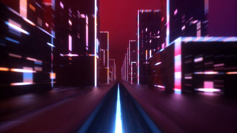 glow, street, art, movement, speed, 4k