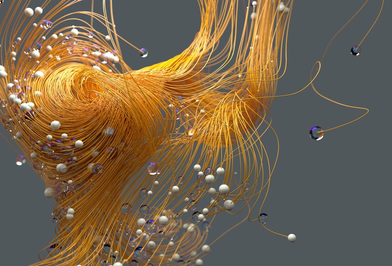 abstract, lines, digital art, render