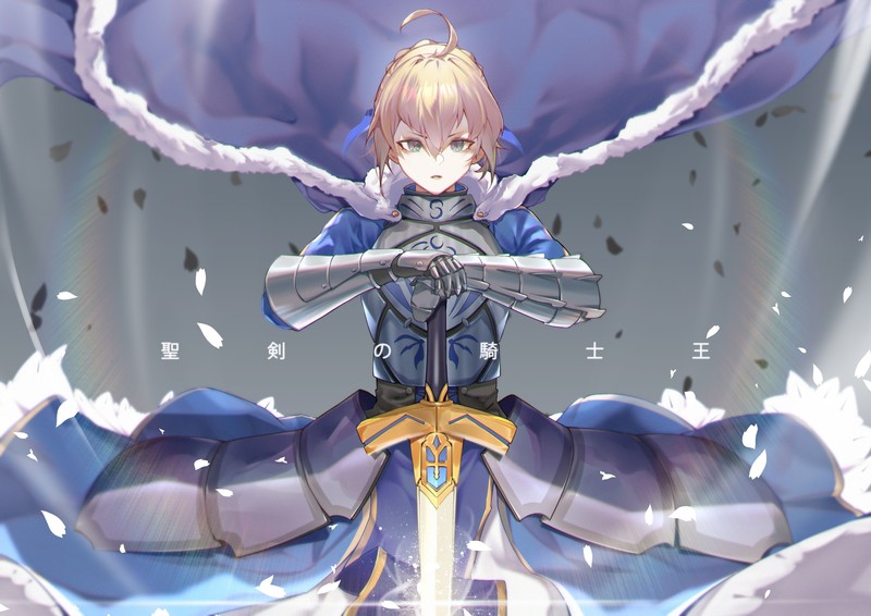 Artoria Pendragon, blonde, sword, weapon