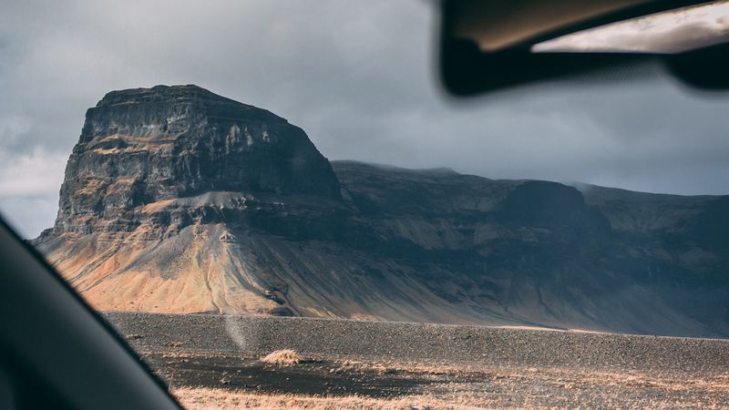 mountain, window, travel, car, 4k