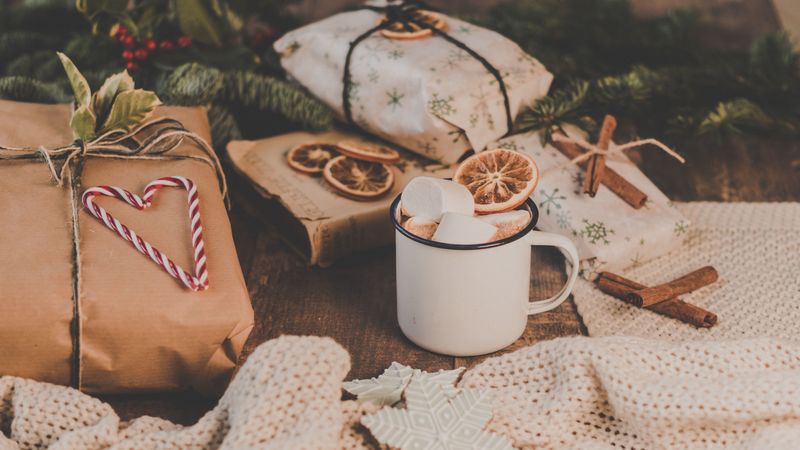 cocoa, marshmallows, drink, comfort, 4k