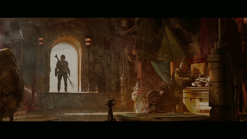 Star Wars, The Mandalorian, tv series, cantina, frescoes