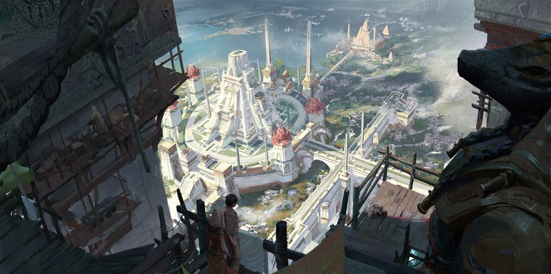 artwork, Egyptian, Obelisk, castle, cityscape, scaffolding