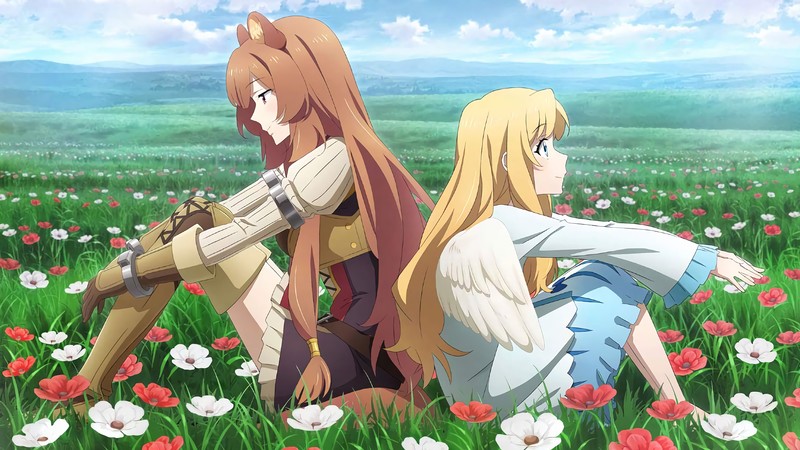 digital art, artwork, anime, anime girls, Raphtalia, flowers, Tate no Yuusha no Nariagari