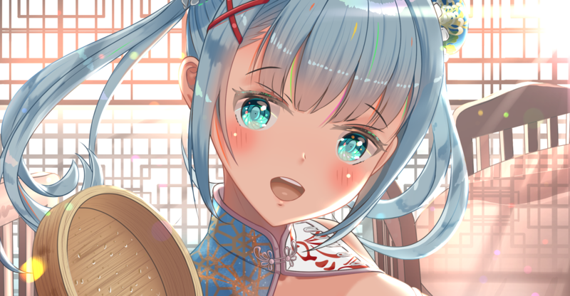 anime, anime girls, blue eyes, blue hair, Hatsune Miku, 2D
