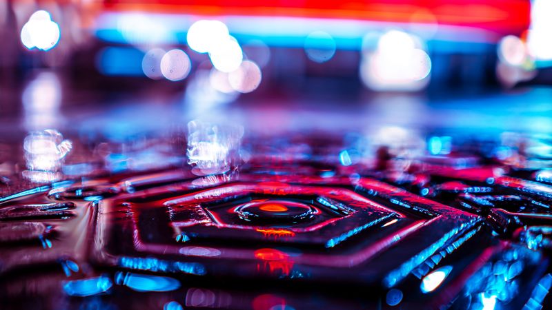 glare, bokeh, colorful, liquid, bright, 4k