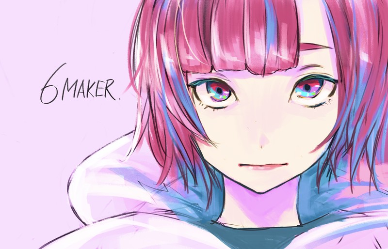 anime, anime girls, face, pink hair