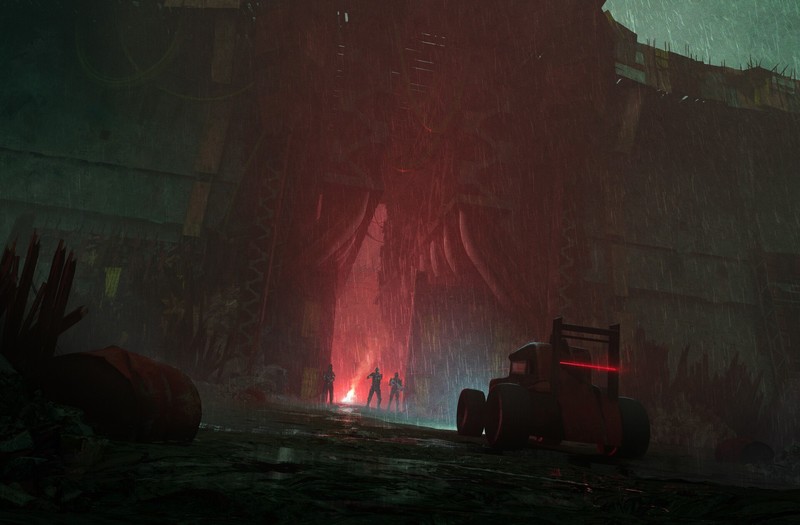 Nathan Thorman, ArtStation, artwork, dark, vehicle