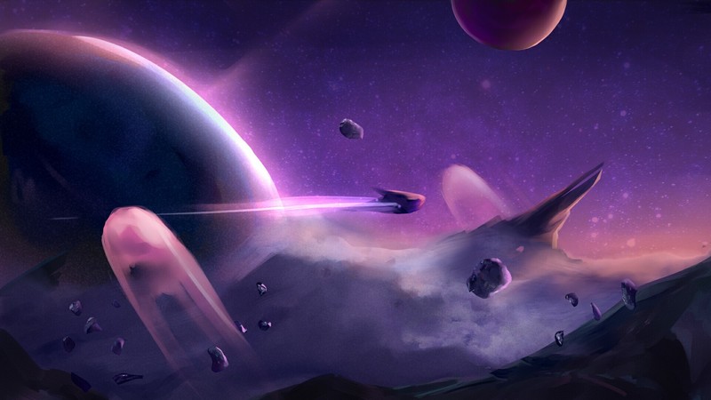 artwork, space, vehicle, space art
