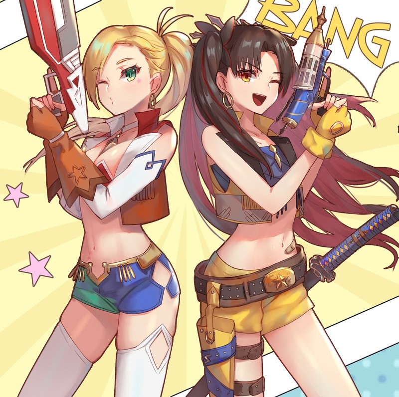 anime, anime girls, Fate Series, Ishtar (Fate Grand Order), Calamity Jane (Fate Grand Order)