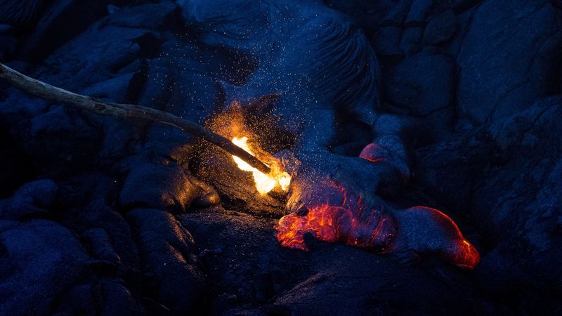 fire, embers, ash, dark, 4k