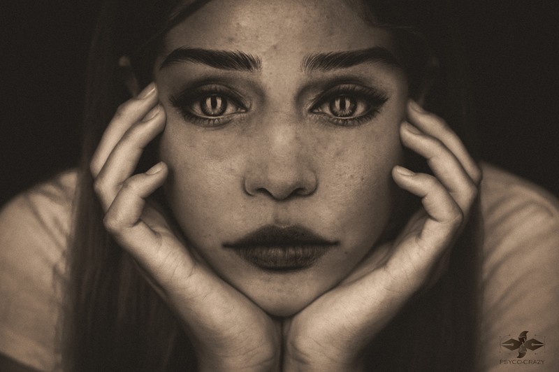 mix up, drawn, realist, women, monochrome, eyes