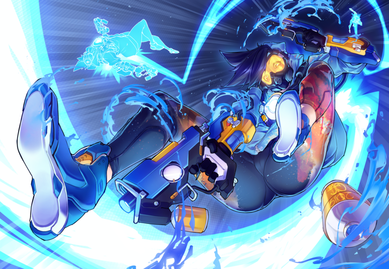 Overwatch, Tracer (Overwatch), PC gaming, video game art, video game girls