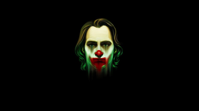 Joker, minimalism, black, dark