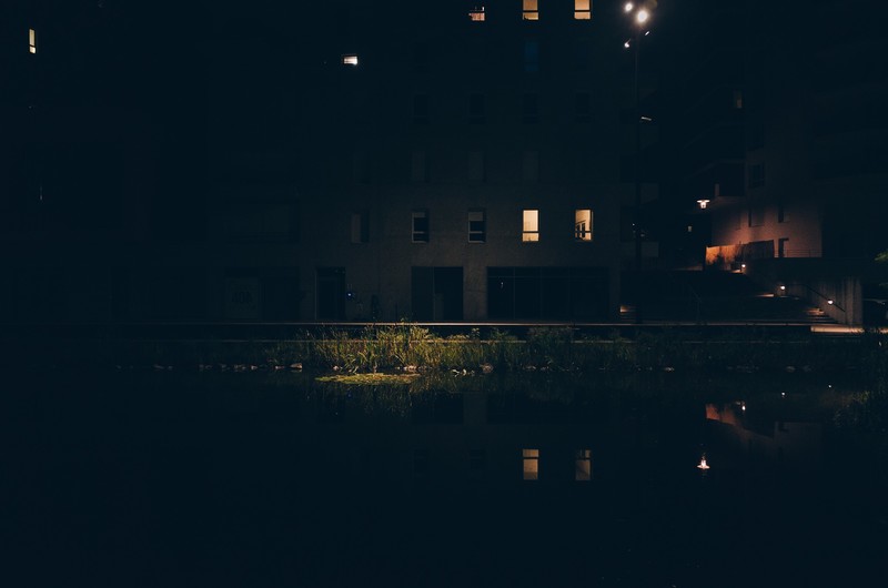 night, dark, reflection