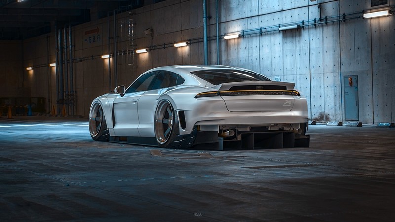 car, vehicle, Porsche, digital art