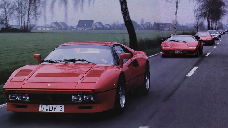 Ferrari, Lamborghini, Porsche, 80s cars, supercars, pop-up headlights