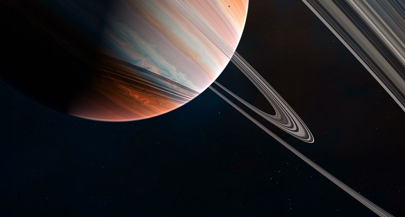 planet, space, space art, planetary rings, digital art