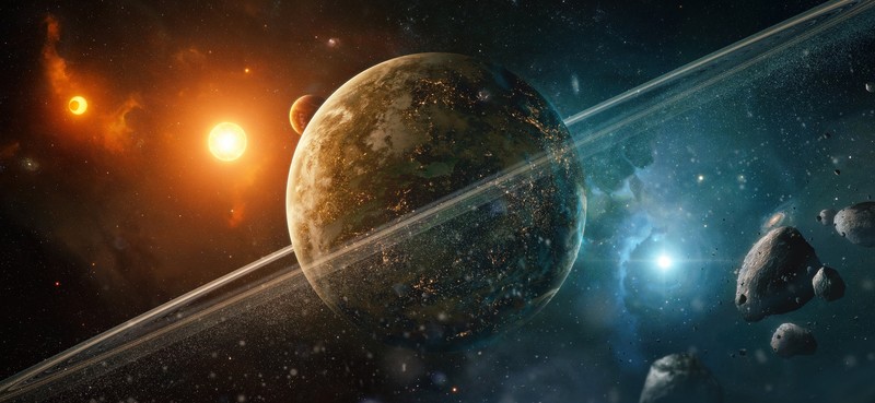 space, space art, planet, digital art