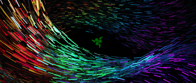 Razer Inc., waves, logo, digital art, colorful