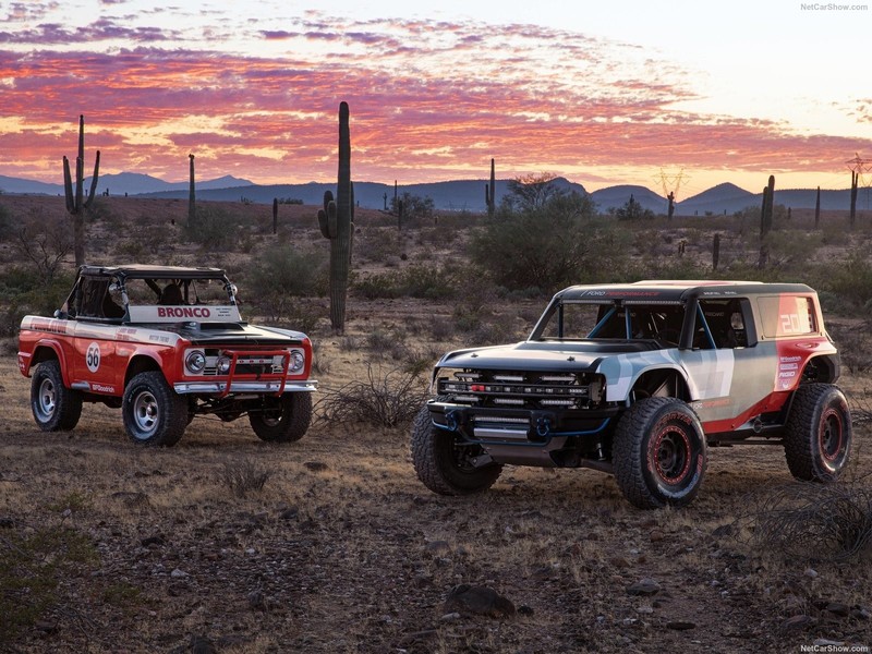 Ford Bronco, Gravel Road, sunset