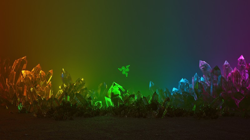Razer Inc., crystal, digital art, logo, render, colorful