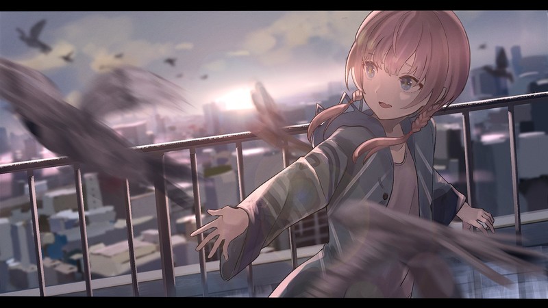 anime, 2D, anime girls, landscape