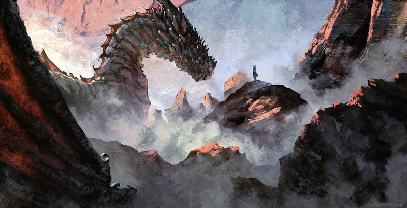fantasy art, dragon, The Lost Knight, Anato Finnstark