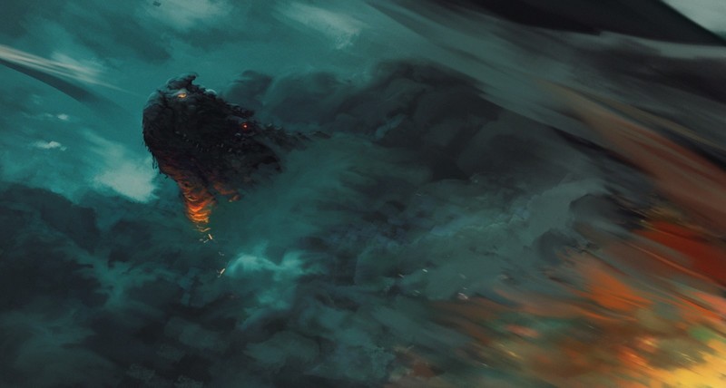 fantasy art, dragon, creature, artwork