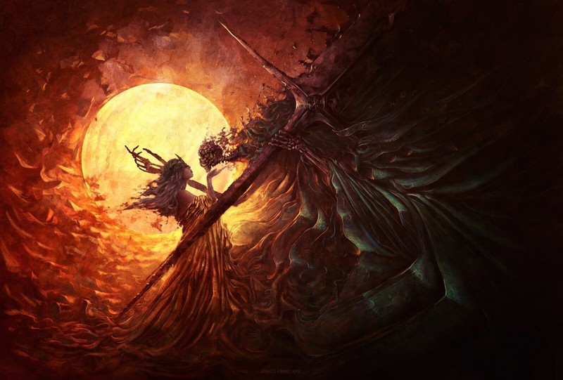 fantasy art, Dark Souls, sword, artwork, skull