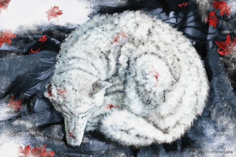 fantasy art, Game of Thrones, wolf, direwolves, Direwolf