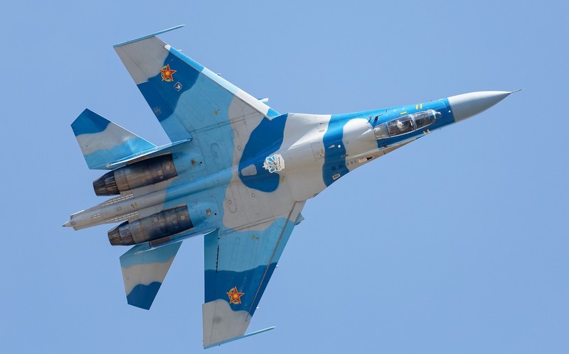 aircraft, jet fighter, Sukhoi Su-27