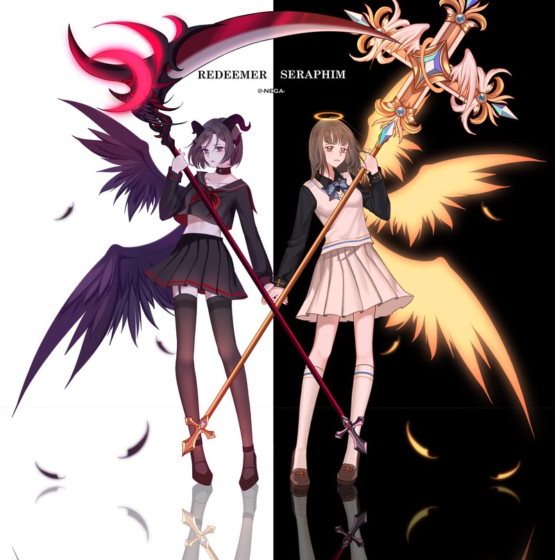 thighs, school uniform, anime girls, anime