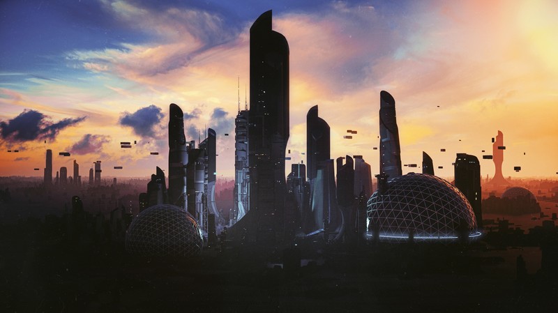 dark, city, cityscape, futuristic city, artwork, science fiction