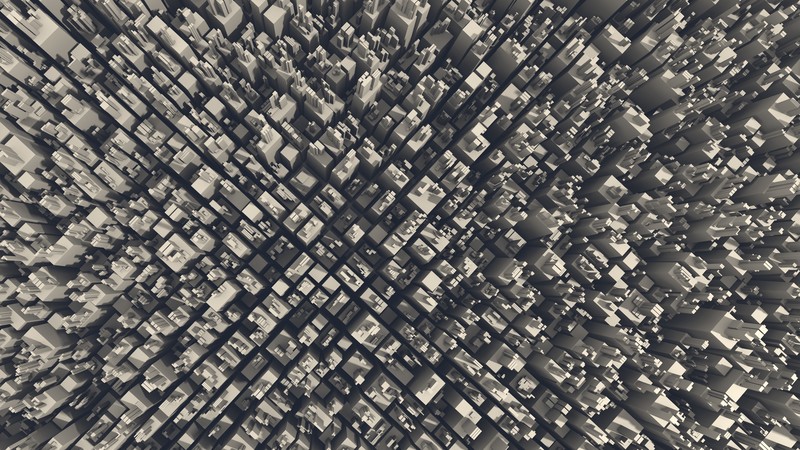 top view, city, 3D Abstract