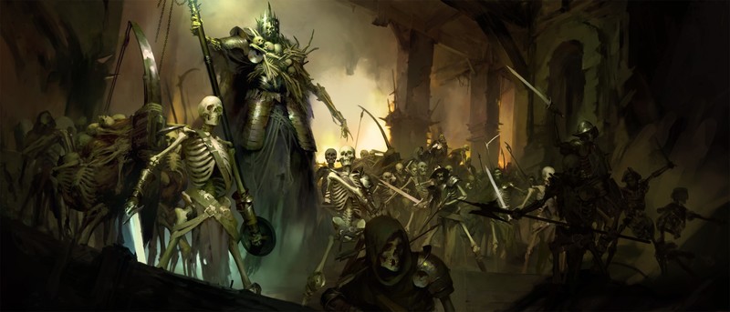 Diablo, diablo 4, diablo iv, Blizzard Entertainment, digital art, fantasy art, dark, dark fantasy, demon, angel, archangel, video game art, Video Game Horror, video games, game art, religious, magic, BlizzCon, Activision, skeleton, Skeleton King, undead, classic art, renaissance