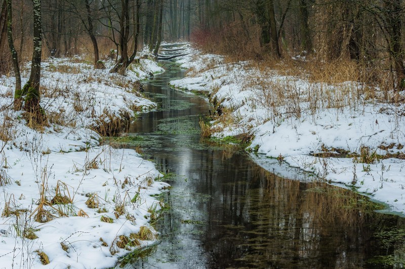 winter, water, nature, outdoors, snow