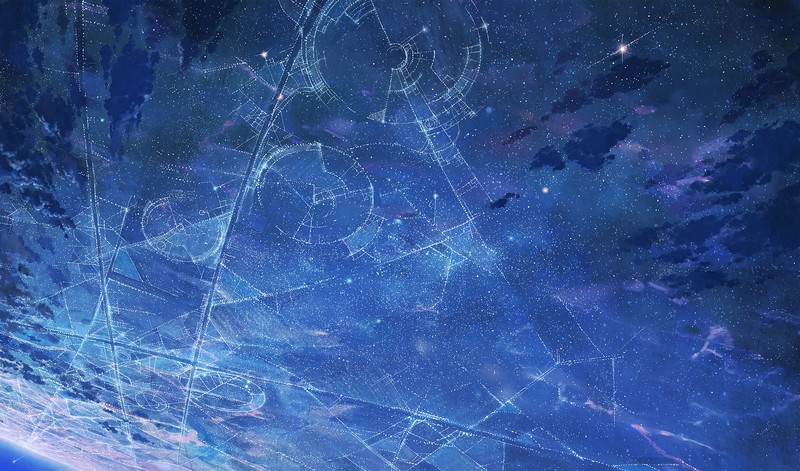 sky, stars, artwork, space, space art