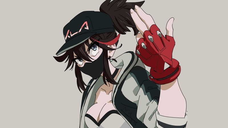 Kill la Kill, Matoi Ryuuko, K/DA, fan art, League of Legends, simple background