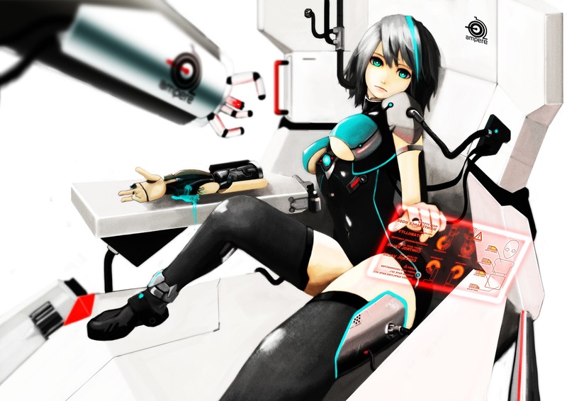 bodysuit, mech, anime girls, anime, cyborg