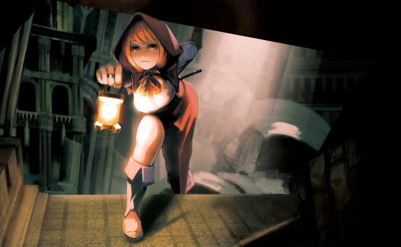 big boobs, Pixiv Fantasia T, anime girls, anime, fantasy girl, lantern