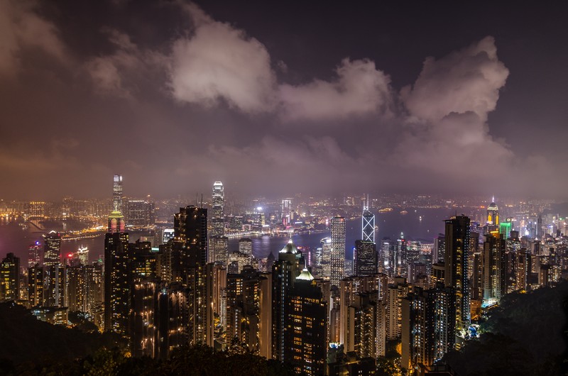 skyscraper, skyscape, skyline, Hong Kong
