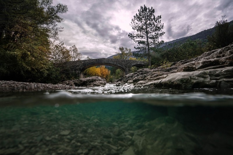 water, nature, river, outdoors, bridge