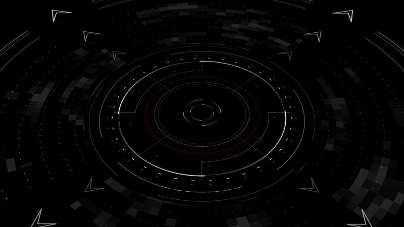 circle, stripes, black, 4k
