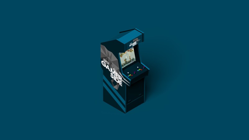 gamerside, podcast, arcade cabinet, video games, low poly