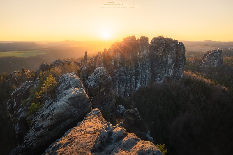 Schrammsteine, Bad Schandau, Germany, rocks, sunlight