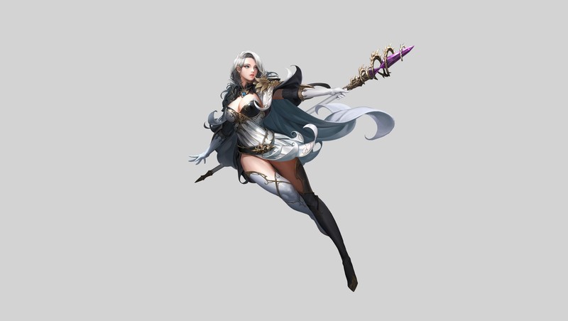 simple background, fantasy art, fantasy girl, artwork