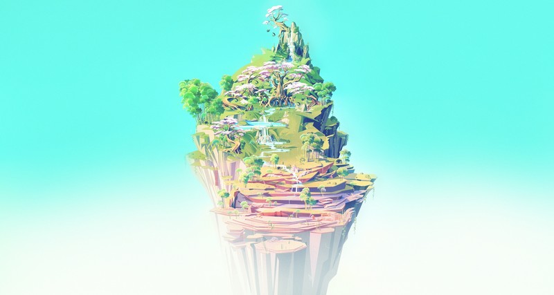 simple background, artwork, digital art, illustration, cyan, cyan background