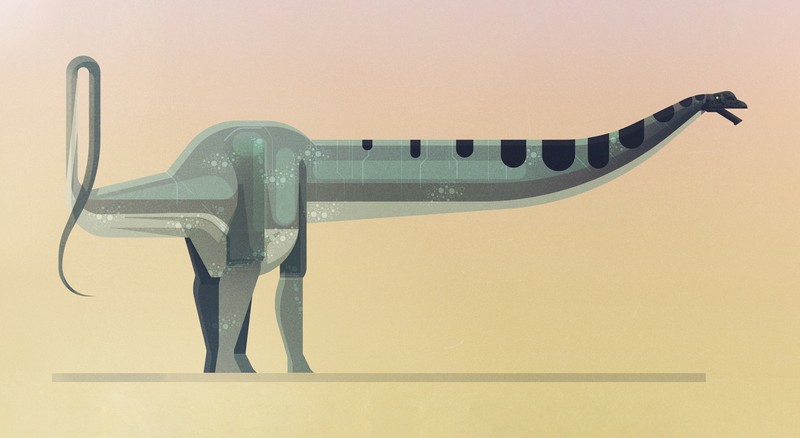 dinosaurs, animals, digital art, artwork, illustration