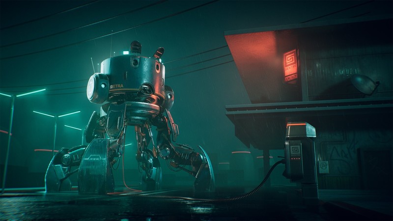 artwork, Simon Stålenhag, mech, futuristic, science fiction, digital art, technology, teal